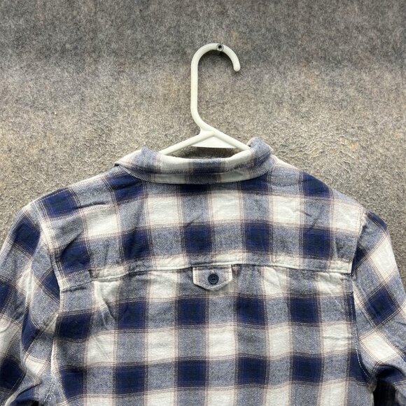 Vans Shirt Womens XS Blue White Plaid Flannel Button Down Long Sleeve Casual - Picture 8 of 10